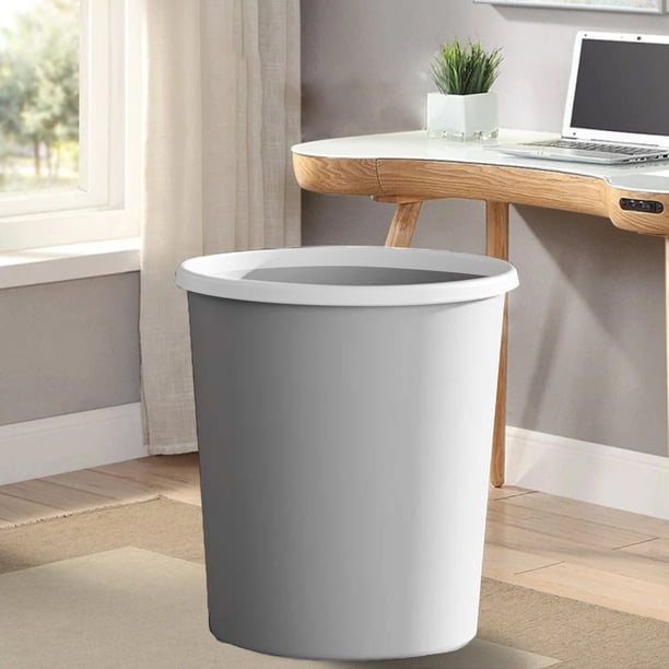 Lisbinx NewTrash Can - Cubo de basura para baño, sala de estar, plástico, anillo de presión, papelera de oficina