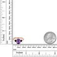 thumbnail image 6 of Gem Stone King 2.84 Ct Oval Purple Amethyst Black Diamond 18K Rose Gold Plated Silver Ring, 6 of 6