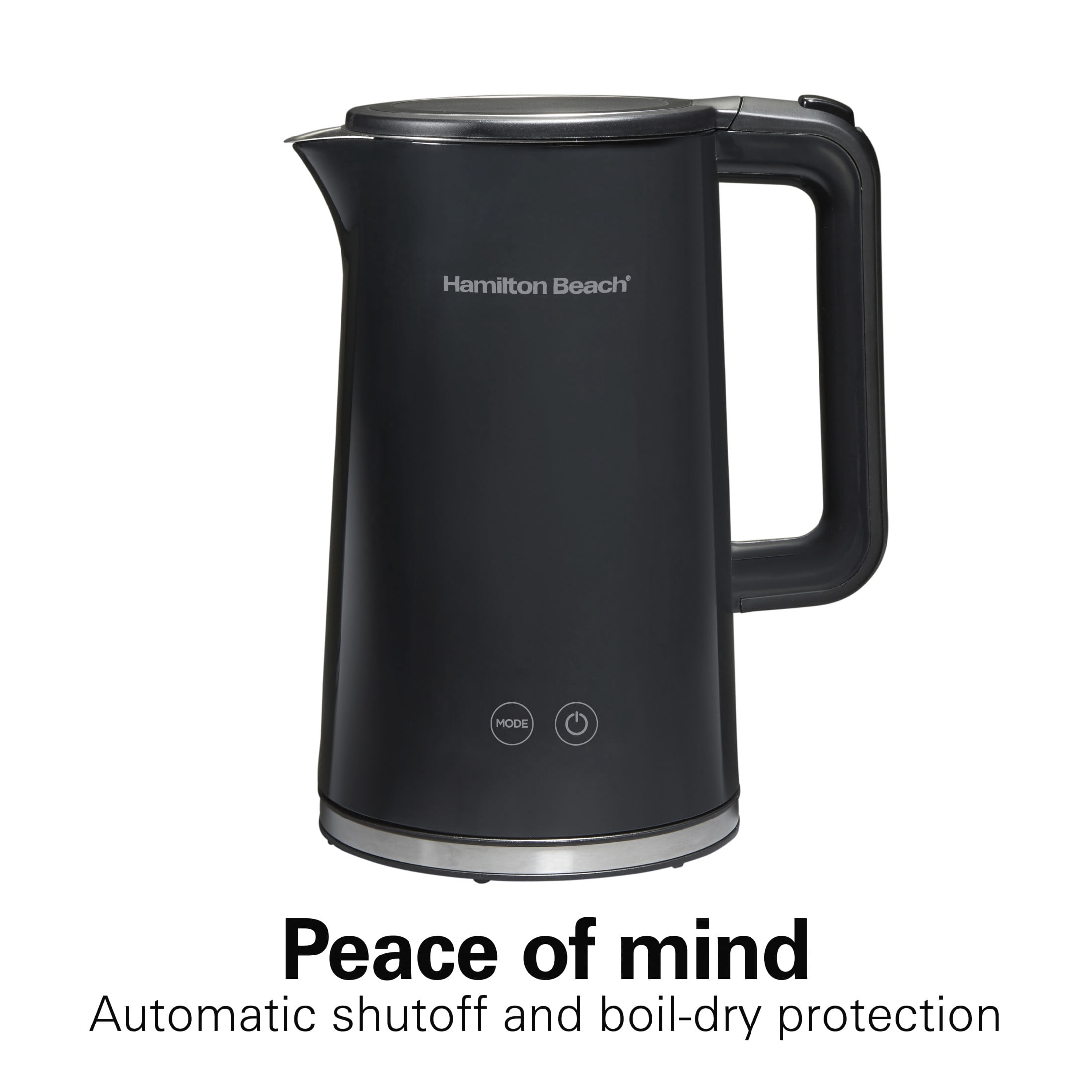 Hamilton Beach Cool-Touch Digital Electric Kettle, Tea & Water Kettle, 1.7L, Black