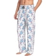 thumbnail image 2 of Uemuo Cute Poodle Dog Pattern Men's Wide Leg Palazzo Lounge Pants with Pockets Light Weight Loose Comfy Casual Pajama Pants-X-Large, 2 of 9