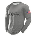 thumbnail image 3 of Letdown Mens Spring Shirt Long Sleeve Letter Print T-Shirt Fashion Casual Pullover Shirts Soft Stretch Tees Tops (Grey, L), 3 of 5