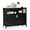 Black, variant on LOKO Buffet Cabinet with Storage, Bar Cabinet with Five-Position Adjustable Shelf, Wine Cabinet Sideboard Console Table, 40 x 16 x 34 inches