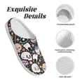 thumbnail image 5 of Lsque cartoon cute Skull star Pattern Womens Comfort Cotton on Scuff With Memory Foam and Anti-skid Sole Slipper-35/36, 5 of 7