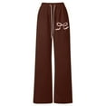 thumbnail image 2 of Aihuaihua Girls Baggy Sweatpants Bow Drawstring Wide Leg Y2k Sweat Pants Casual Loose Athletic Joggers Preppy Fall Clothes with Pockets, 2 of 5