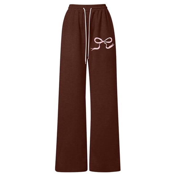 Miaoju Girls Baggy Sweatpants with Bows for 4-14Y Cute Wide Straight Leg Sweat Pants Joggers with Pockets