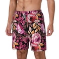 thumbnail image 2 of Balery Rose Flowers Mens Swim Trunks Swim Shorts for Men Quick Dry Inseam Beach Shorts with Compression Liner Pocket-3X-Large, 2 of 9