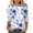 Multicolor Tops for Summer_y, variant on jtjvou Women's Summer 3/4 Sleeve Blouse Lady Oversize Trendy Fashion Floral Tees Round Neck Tuinc Going out Tops for Teen Multicolor,XXXXXL
