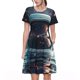 thumbnail image 1 of Balery Astronaut Helmet Reflections Vestidos sueltos de manga corta para mujer, vestidos de verano 2025, vestidos casuales de corte A con vuelo., 1 of 6