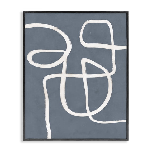Stupell Industries Contemporary Abstract Cursive Line Sketch Distressed Background Black Framed Giclee Art, 11 x 14, by Nina Blue