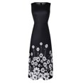 thumbnail image 5 of Ketyyh-chn99 Robes de Printemps pour Femmes 2024 Robe d'Été Grande Taille Robe Extensible Robe Décontractée Mini Robe Ample Confortable à Rayures Manches Longues Longue Robe Noir,2TG, 5 of 5