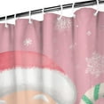 thumbnail image 3 of Shower Curtain for Bathroom Happy Christmas Santa Claus Bathroom Curtain Durable Modern Bath Curtain Hooks Included,72x72Inch, 3 of 5