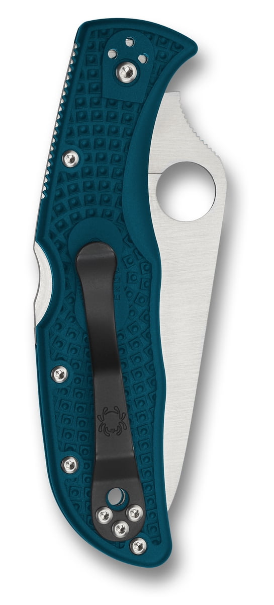 Spyderco Knives Spyderco Endela Blue FRN Folding Knife K390 2.95in Satin Plain Blade SPC243FPK390