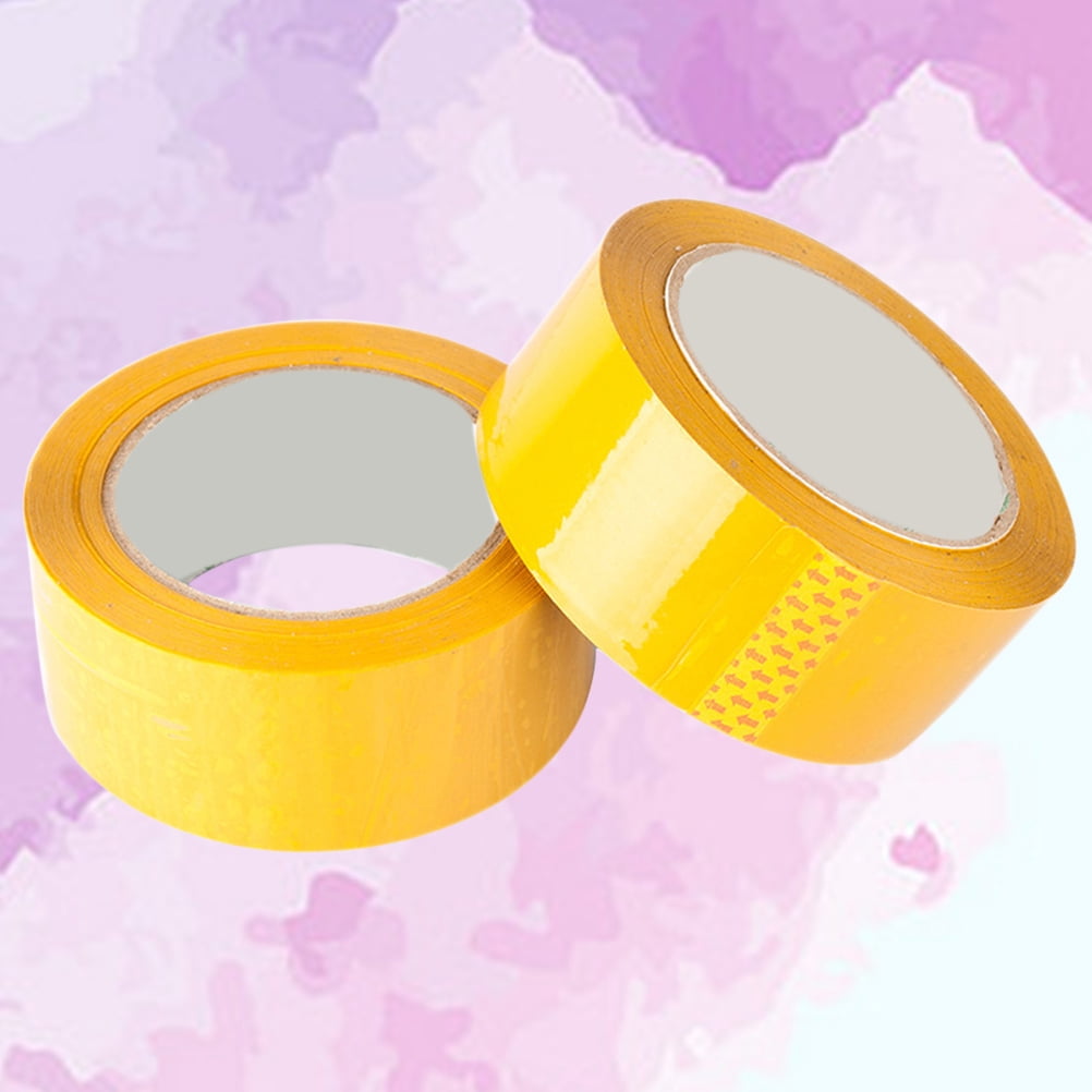 PENIKOKO BOPP Yellow Packing Tape 6 Rolls Strong Adhesive Sealing Tape for Moving, Shipping, Storage and Packaging