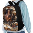 thumbnail image 4 of Uourmeti Rustic Horse Personalized Daily Backpack, 17 Inchs High Quality School Backpack Large Capacity Student Bookbag for Adults, 4 of 6