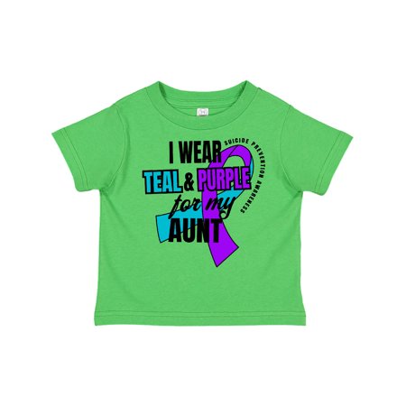 

Inktastic Suicide Prevention I Wear Teal and Purple for My Aunt Gift Toddler Boy or Toddler Girl T-Shirt