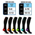 thumbnail image 2 of Extreme Fit High Energy Knee High Compression Socks for Men and Women, 6 Pack, 2 of 3