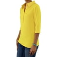 thumbnail image 2 of Ladies Viscose Lycra Long Sleeve Polo Shirt With Satin Collar, 2 of 2