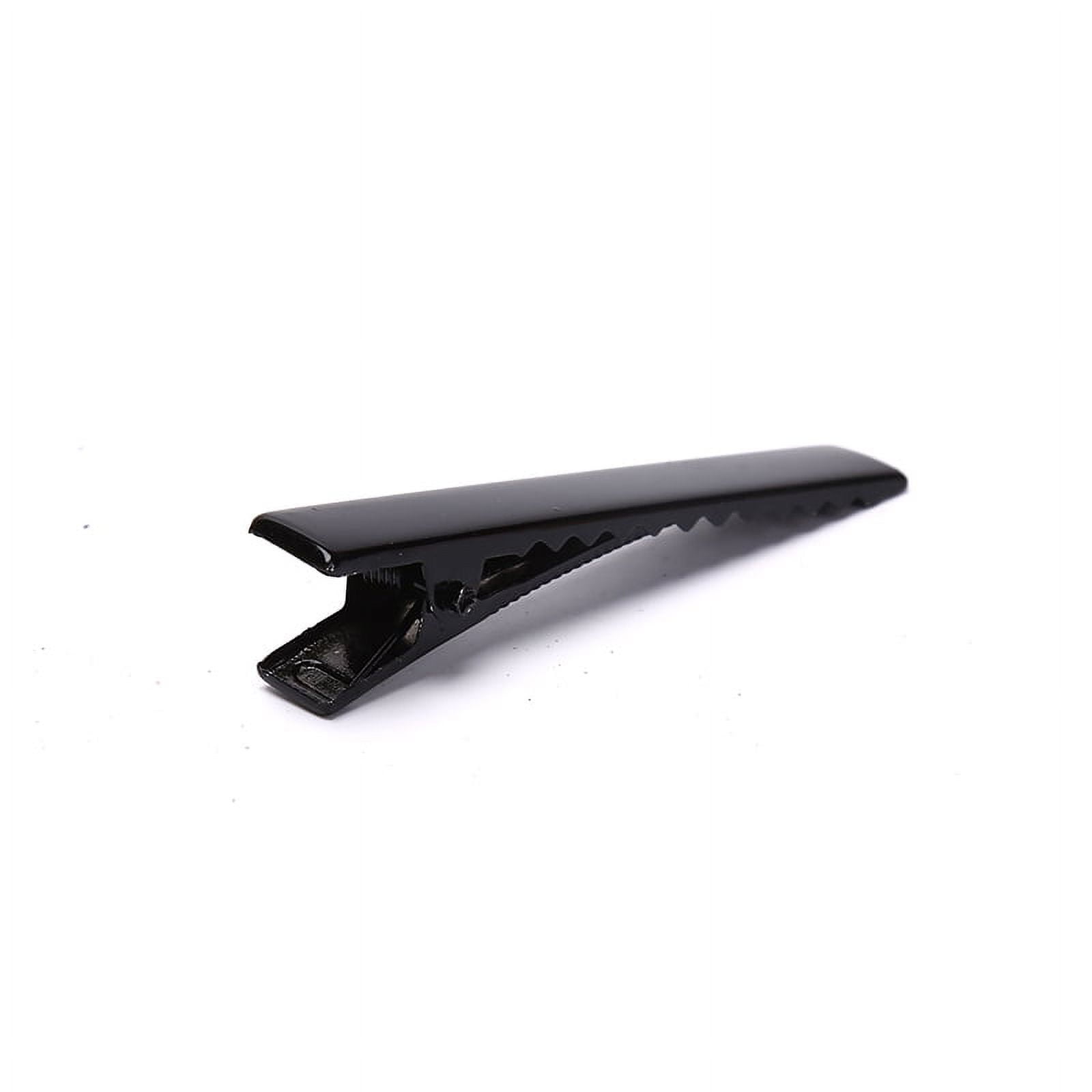 Racing Butterfly 100pcs Black Hairclips Single Prong Alligator Hairpin Blank Setting Hair Clips