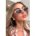 thumbnail image 5 of CHUNYAN Oval Sunglasses for Women Chic Cat Eye 90s Sunnies Lightweight Narrow Shades Trendy UV protection Sun Glasses, 5 of 8