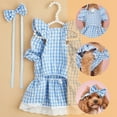 thumbnail image 3 of Vestido de perro Vestido a rayas para perros, Ropa para perros pequeños Niña, Traje de verano ligero para mascotas, Ropa para gatos, vestidos para perros para perros pequeños, 3 of 5