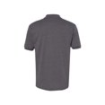 thumbnail image 6 of Hanes Men Ecosmart Jersey Polo, Short Sleeve Collared Shirt, 50-50 Cotton-Poly, Charcoal Heather, 4XL, 6 of 6