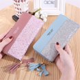 thumbnail image 6 of Fashion Glitter Clutch Tassel Card Holder Case Phone Bag Zipper Purse Long Wallet GREY, 6 of 8