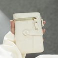 thumbnail image 1 of Hebilla con cremallera Cartera corta para mujer Diseño de gran capacidad Adecuado para ir de compras (Blanco) LingWen 9024735529569, 1 of 1