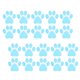 thumbnail image 2 of 20 piezas Pegatinas de huellas de perro Pegatinas de bañera de dibujos animados Calcomanías de prevención de resbalones Pasadores de bañera autoadhesivos (azul cielo), 2 of 6
