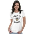 thumbnail image 3 of Save Bees Essential Workers Earth Day Womens Slim Fit Graphic Tee Brisco Brands L, 3 of 5