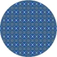 thumbnail image 1 of Ahgly Company Machine Washable Indoor Round Transitional Blue Area Rugs, 5' Round, 1 of 7