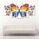 thumbnail image 2 of Cuadro Decorativo Mariposas Acuarela Colores Juego De 5 Piezas 150x80cm Ideal Para Sala Oficina Recámara Moderna, 2 of 5