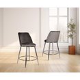 thumbnail image 4 of Nora Counter Stool, Set of 2, Grey, 4 of 7