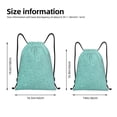 thumbnail image 3 of Kuqiui Teal Turquoise Glitter Print Drawstring Backpack Drawstring Bags,Draw String Back Bag Drawstring Bags for Sports,Gym,Travel,Swimming,Beach, 3 of 8