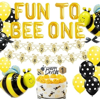  Winrayk 133Pcs Bee Birthday Party Decorations Supplies
