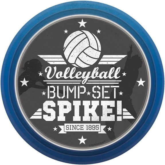 Amscan Volleyball 7 inch Part Plates, 8 Count
