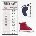 thumbnail image 3 of Kushyshoo Kids Canvas Sneakers Red High-Top Children Walking Shoes 2M, 3 of 5
