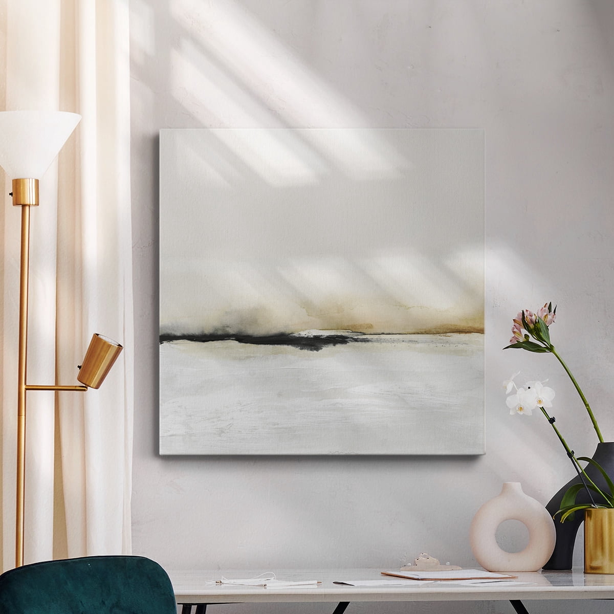 Wexford Home Floating Cinder I-Premium Gallery Wrapped Canvas, 32" x 32" - Ready to Hang