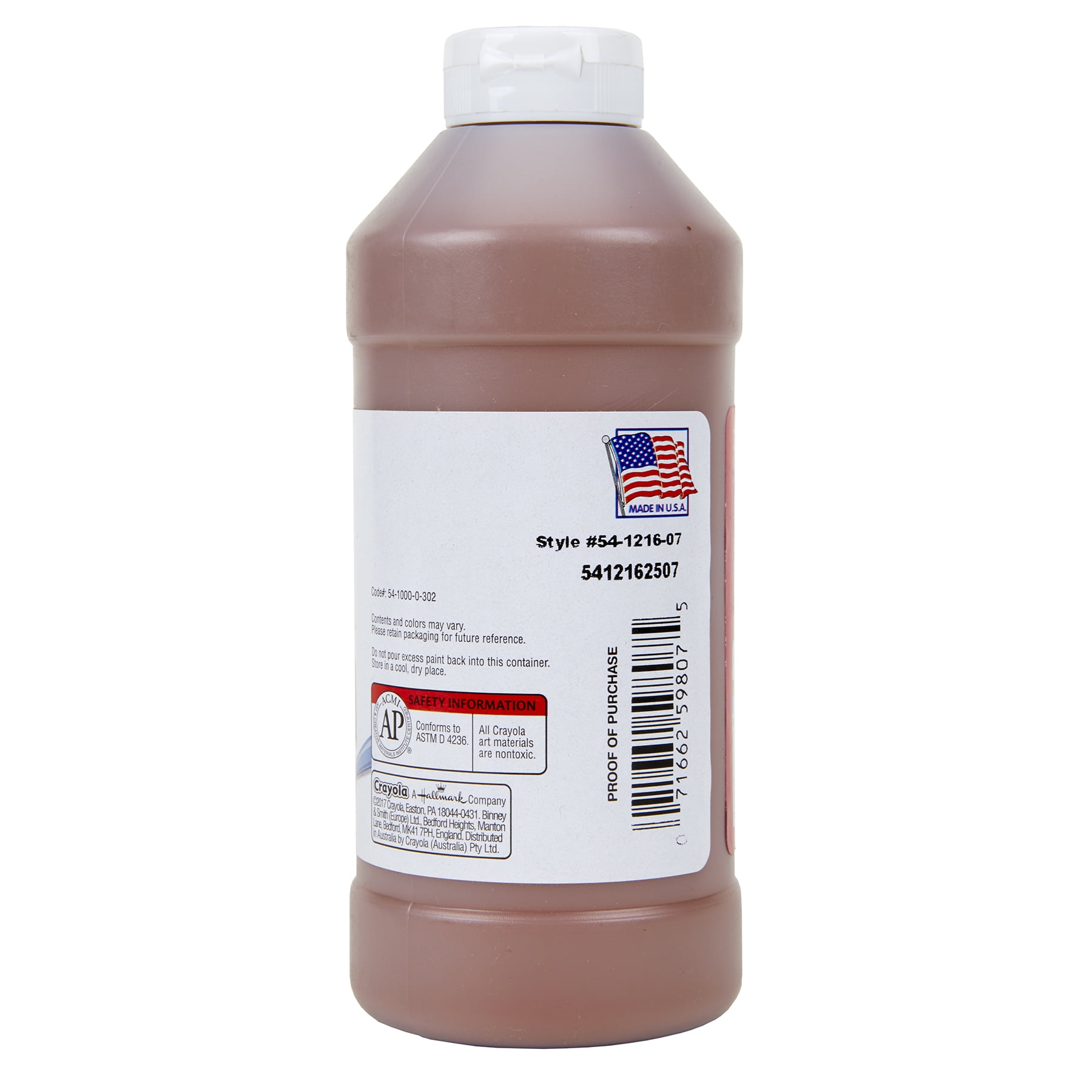 Crayola Premier Tempera Paint, 16 oz, Brown, Pack of 3