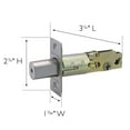 thumbnail image 4 of Design House Pro Deadbolt 2-Way Replacement Square Corner Deadbolt Latch, Satin Nickel, 4 of 11
