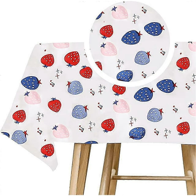 Table Cloth Wipe Clean 137x180cm Wipeable Waterproof Pvc Plastic Reusable