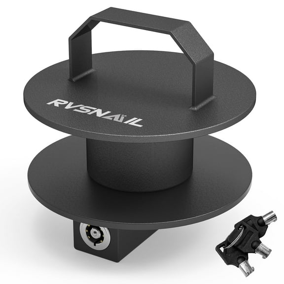 Tow Ring Lock, Trailer Pintle Hitch Lock for 2-1/2 to 3 Inch Lunette Eyes, Anti-Theft Tow Eye Lock with Handle for Trailer