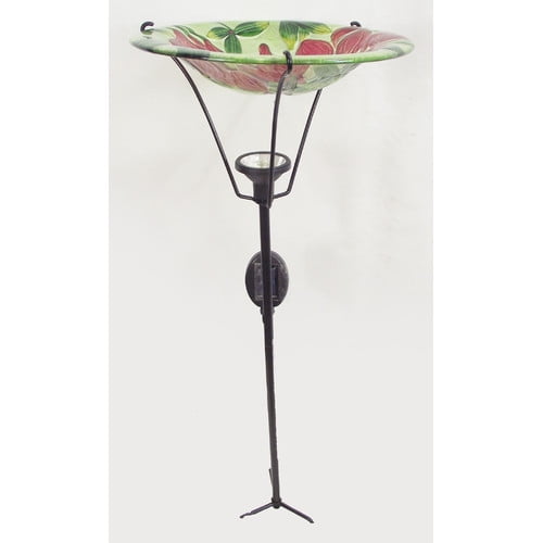 Continental Art Center Solar Hummingbird Birdbath Garden Stake by Continental Art Center