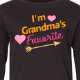 thumbnail image 4 of Inktastic I'm Grandma's Favorite with Arrow and Hearts in Pink Long Sleeve Youth T-Shirt, 4 of 5
