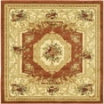 thumbnail image 1 of Unique Loom Versailles Medallion Motif Rug 4' x 4' Square Terracotta/Ivory, 1 of 1