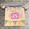 thumbnail image 3 of Ambesonne Colorful Quilted Bedspread Set 3 Pcs, Flags Pink Frame, Queen Size, Multicolor, 3 of 3