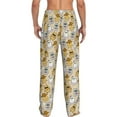 thumbnail image 3 of Goofa Music Dancing Cat Printed Soft Pajama Pants for Men, Wide Leg Comfy Casual Lounge Yoga Pants-, 3 of 9