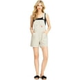 thumbnail image 4 of Revolt Plus Size Women's Juniors Classic Twill Short Overalls (18, Khaki), 4 of 4