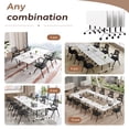 thumbnail image 7 of 47.2" Conference Table, 8 Pack Foldable Flip Top Modular Table with Silent Lockable Wheels, Space-Saving Mobile Training Desk for Office, Classroom & Meeting Spaces, White, 7 of 7