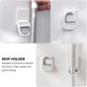 thumbnail image 4 of 3 ganchos adhesivos de pared para fregona, sin perforaciones, para el baño (blancos), 4 of 7