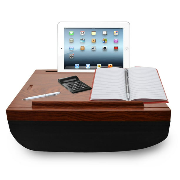 Icozy Portable Lap Desk For Ipad, Cushioned Lap Desk With Storage